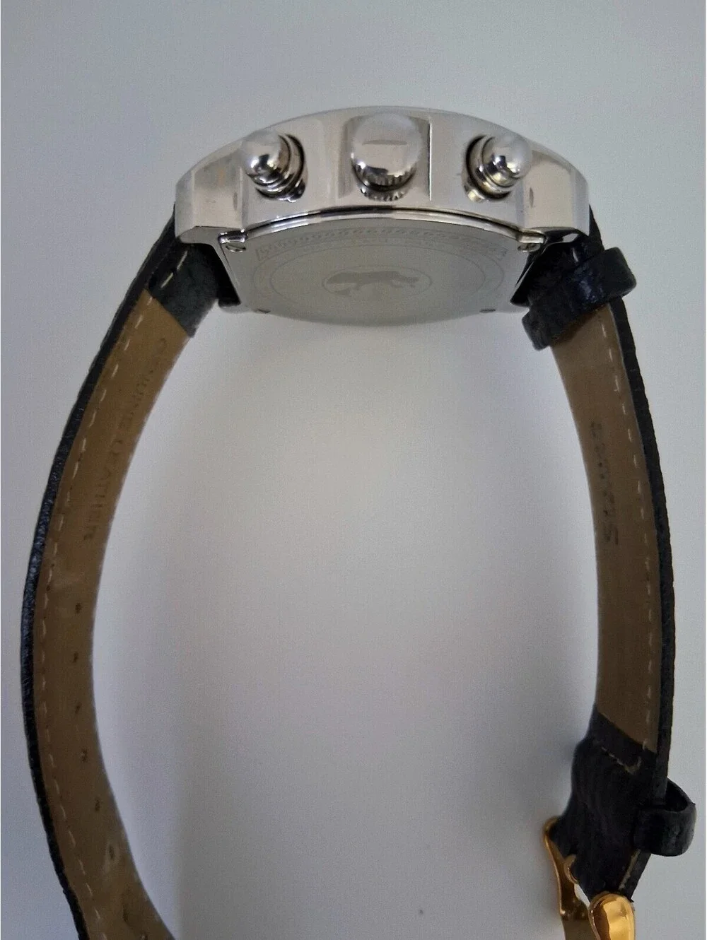 Stauer Guitar Automatic Chronograph Leather Watch RARE